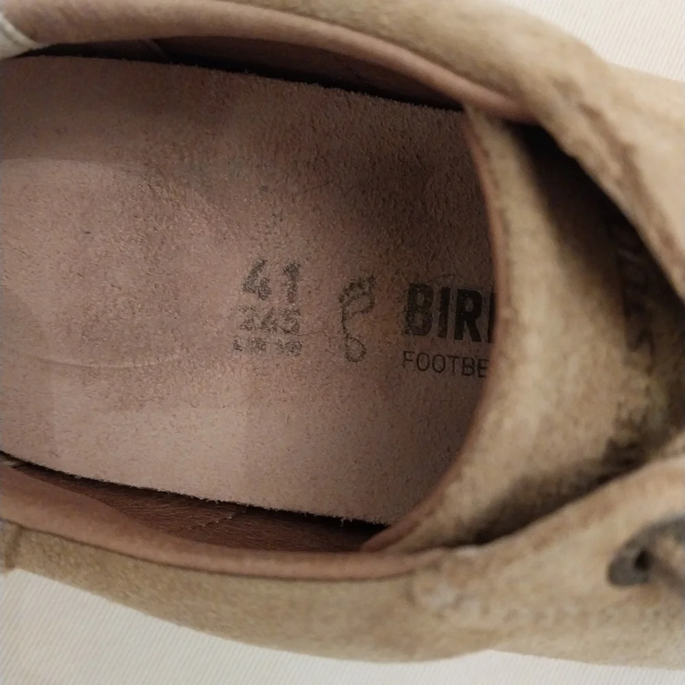 Women's Birkenstock Tan Suede Sneakers - Picture 4 of 6